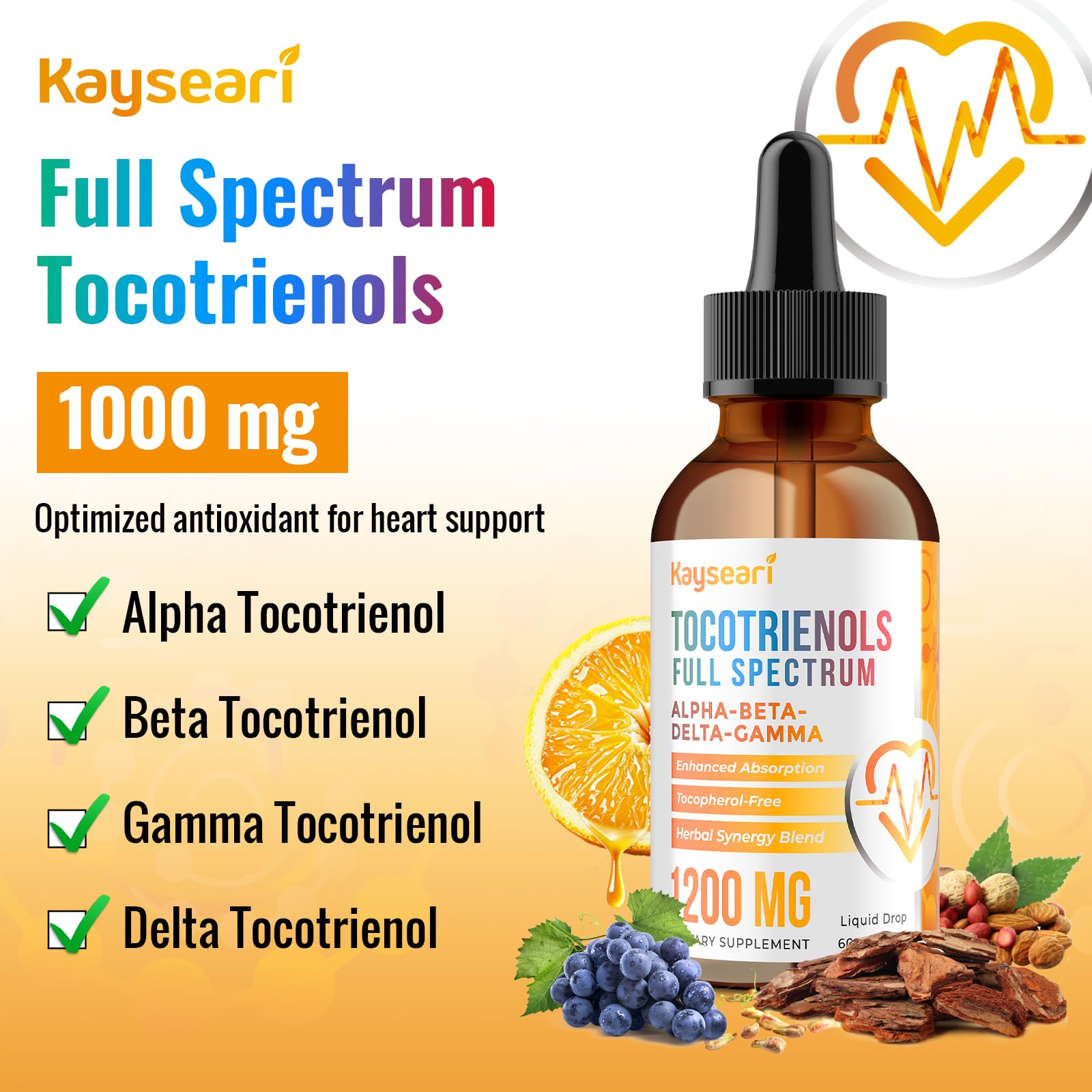 Kayseari Vitamin E Supplement bottle side view