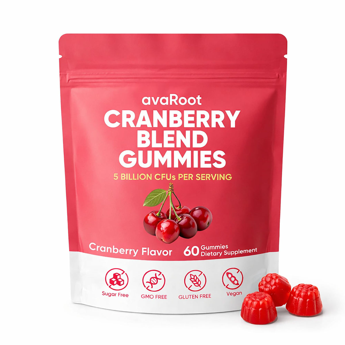 KBKTWOLT Cranberry & Probiotic Gummies bottle front view