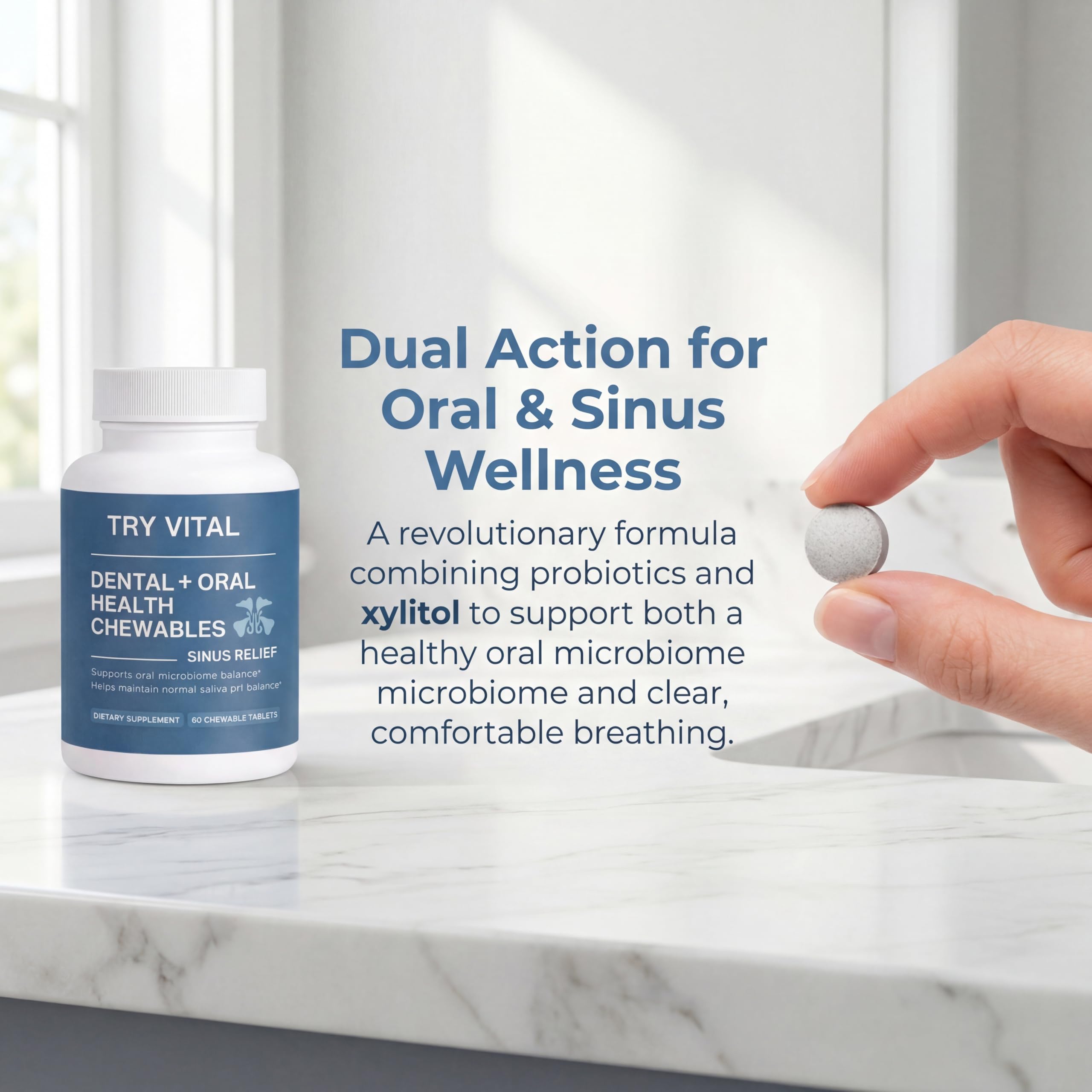 KBSBUBB chewable tablet on a white background