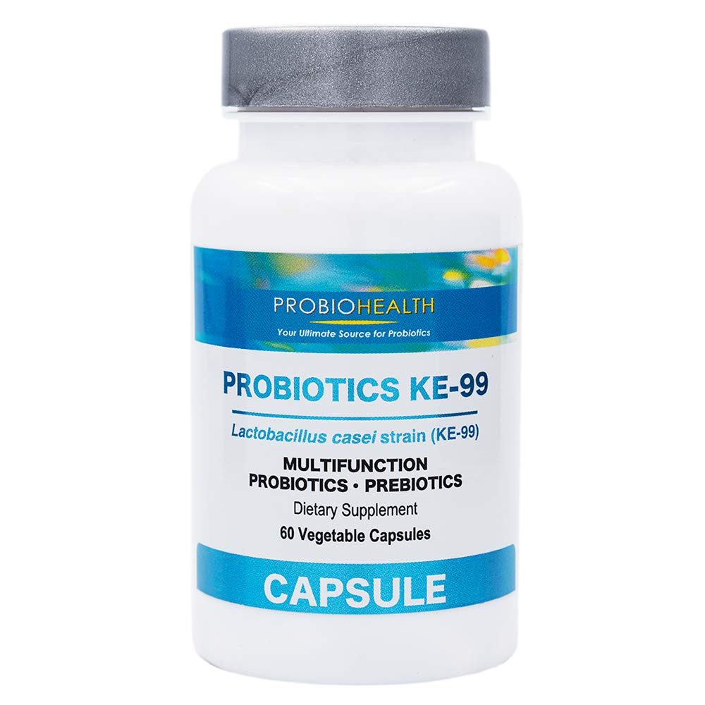 KE-99 LACTO Probiotic Capsules front view with packaging