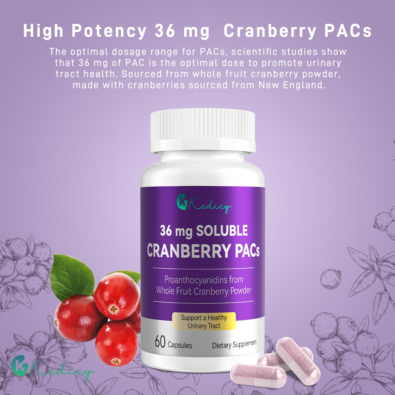 Kedicy Cranberry Pills packaging details