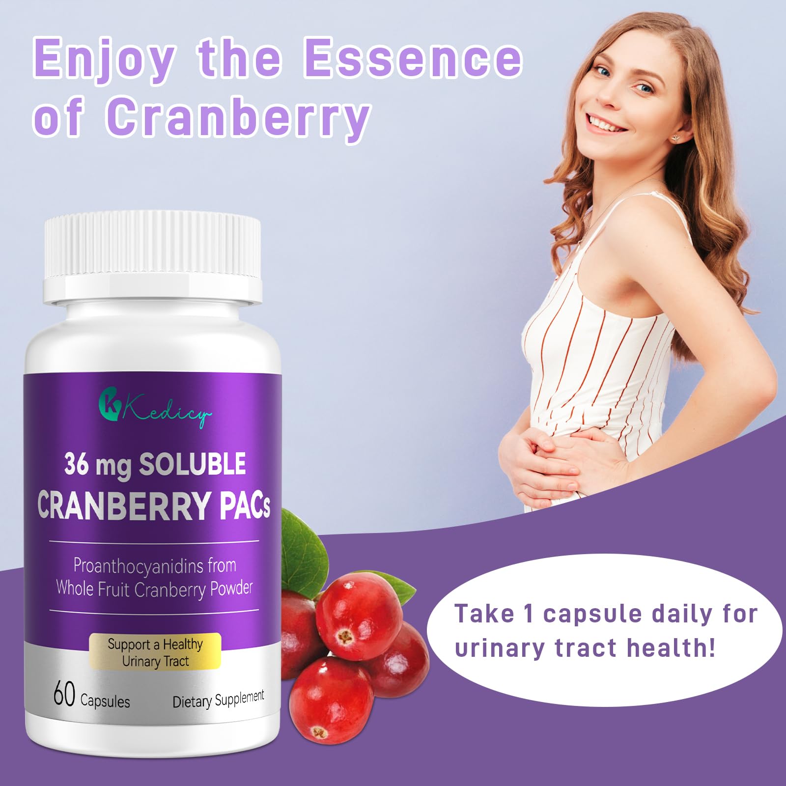 Kedicy Cranberry Pills with fresh cranberries