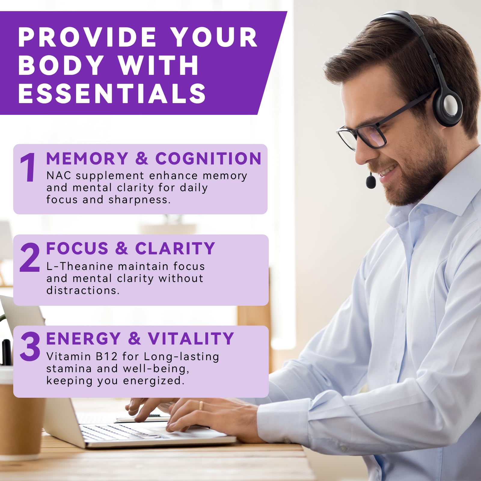 Kedicy Memory and Focus Supplements capsules in hand