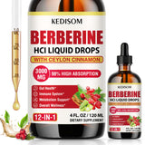 KEDISOM Berberine Drops 3000mg liquid supplement front view