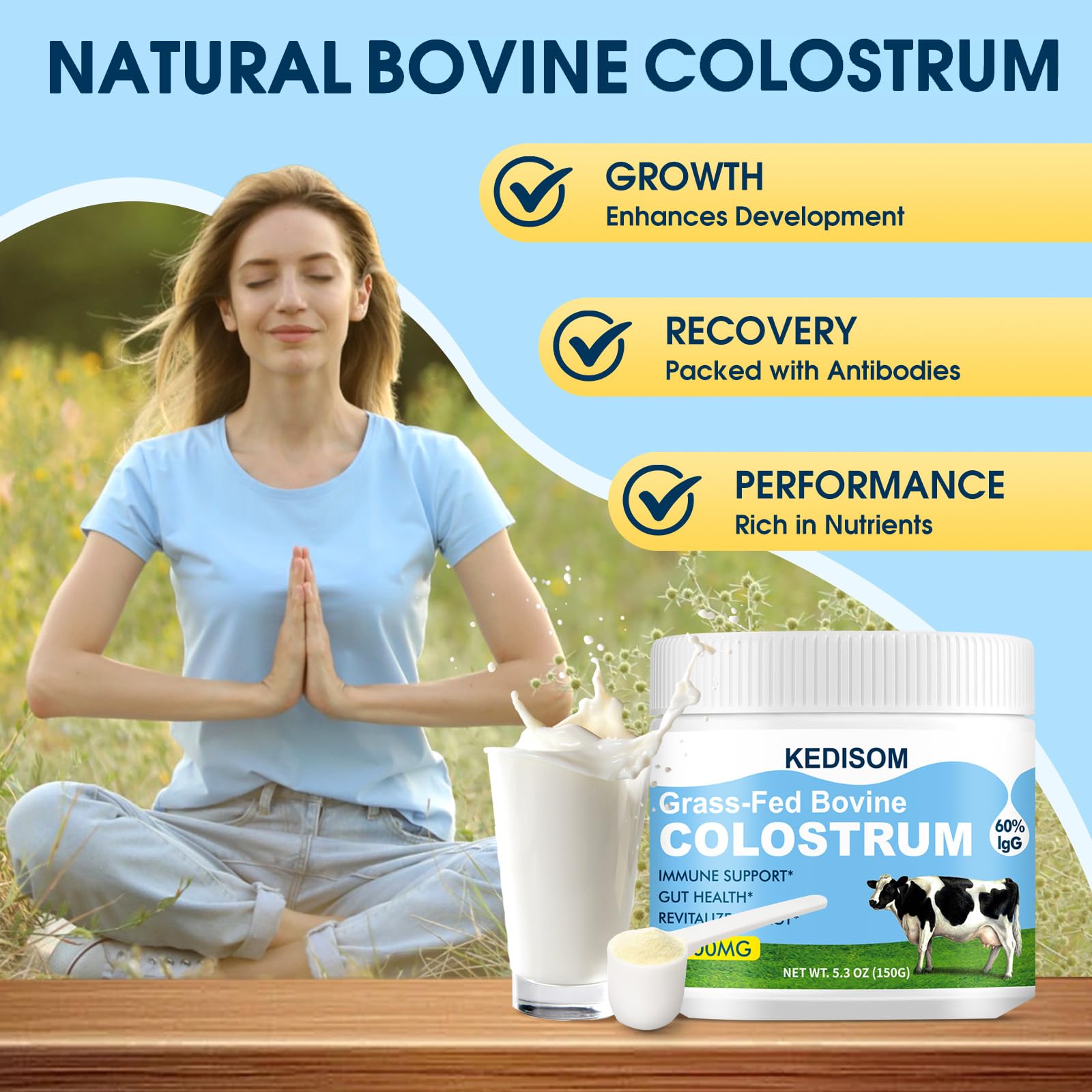 KEDISOM Bovine Colostrum Powder 240g close-up