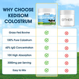 KEDISOM Bovine Colostrum Powder 240g in a kitchen setting