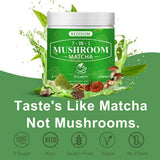 KEDISOM Mushroom Matcha Blend in a cup with hot water