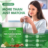 KEDISOM Mushroom Matcha Blend powder texture close-up