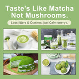KEDISOM Mushroom Matcha Blend with mushrooms and matcha leaves