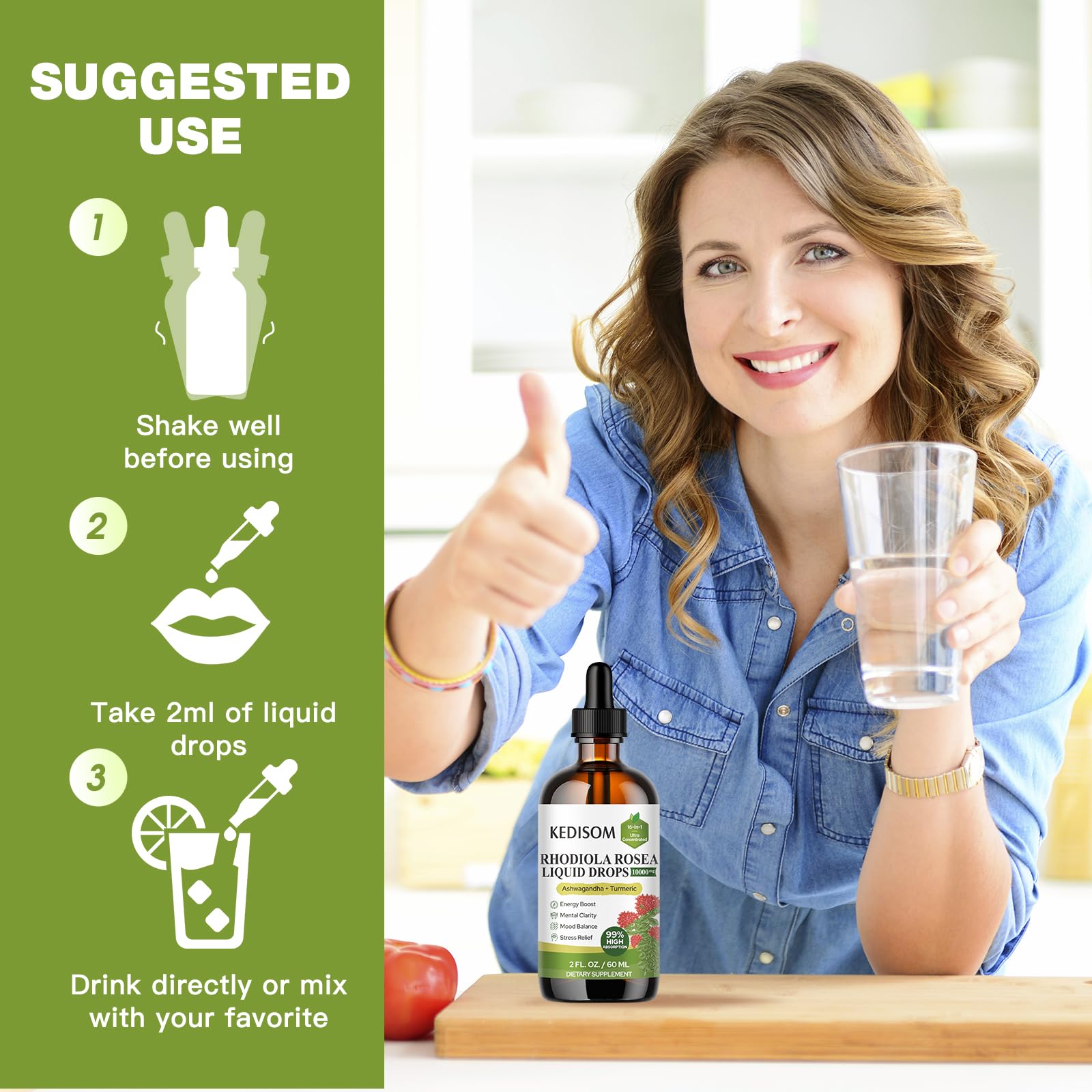 KEDISOM Rhodiola Rosea Tincture 10000MG lifestyle scene