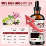 KEDISOM Sea Moss Liquid Drops in a glass of water