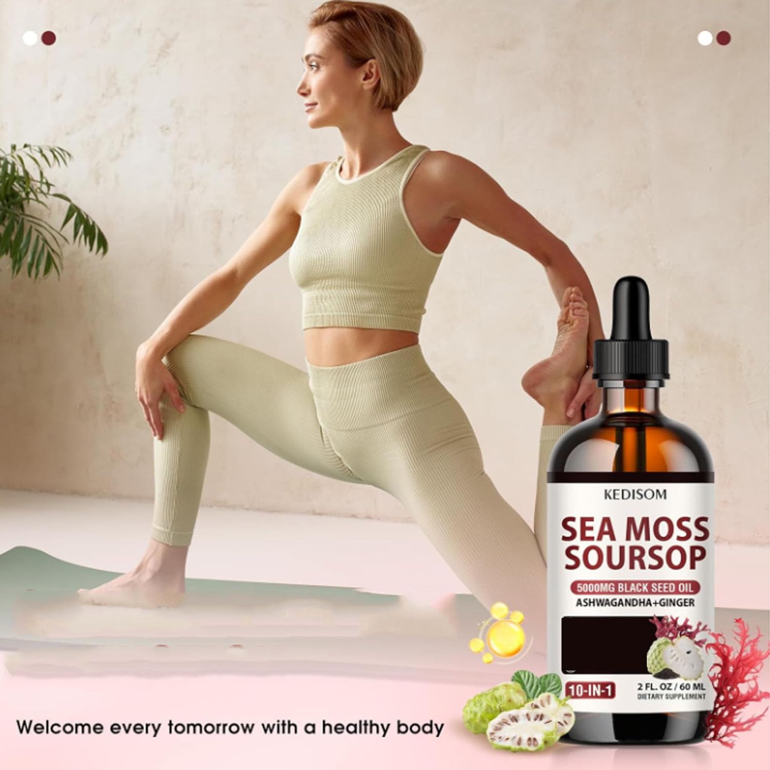KEDISOM Sea Moss Liquid Drops lifestyle scene