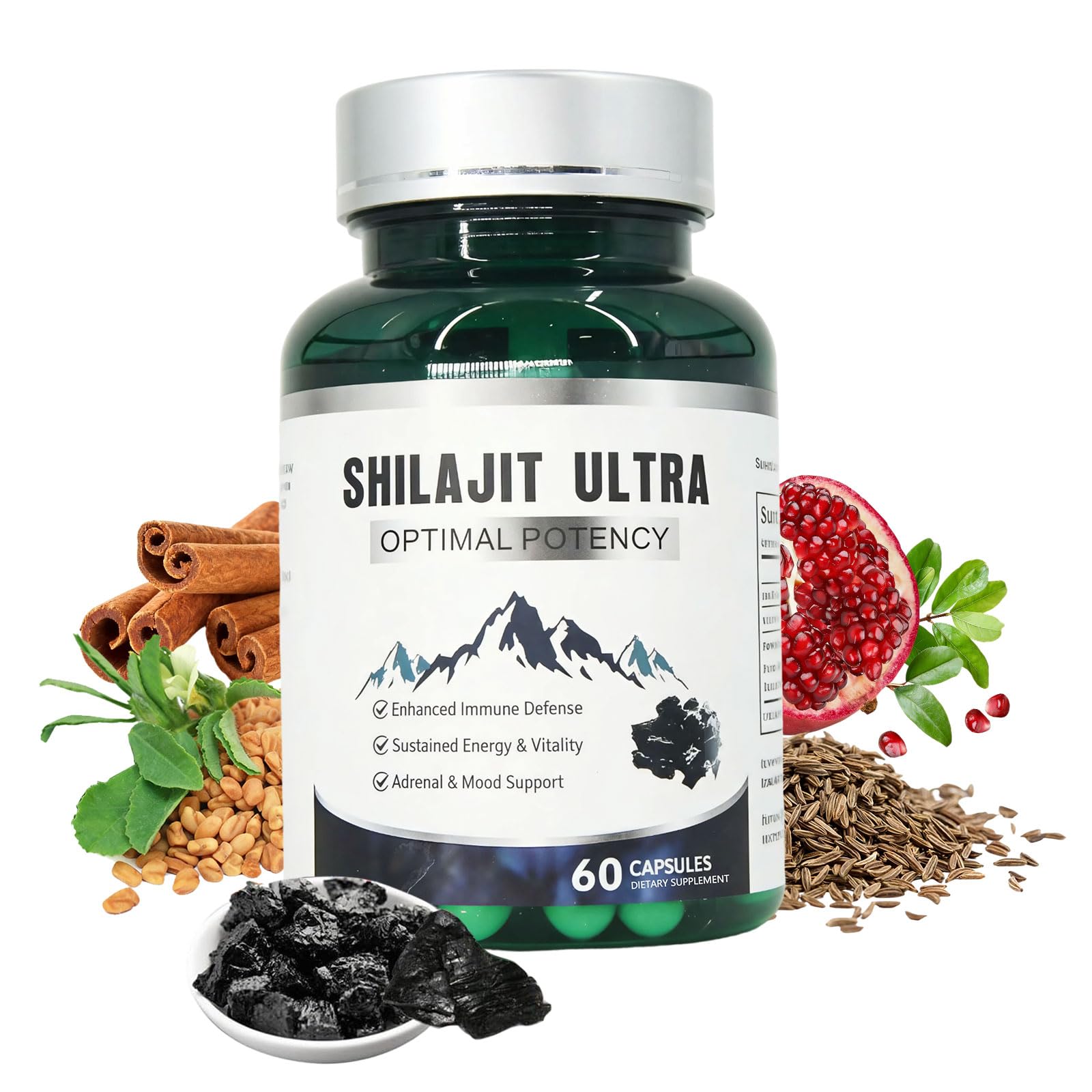 KEGECOL Shilajit Capsules front view with packaging