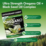 KEHLUSTY Oregano Oil & Black Seed Oil Softgels side view