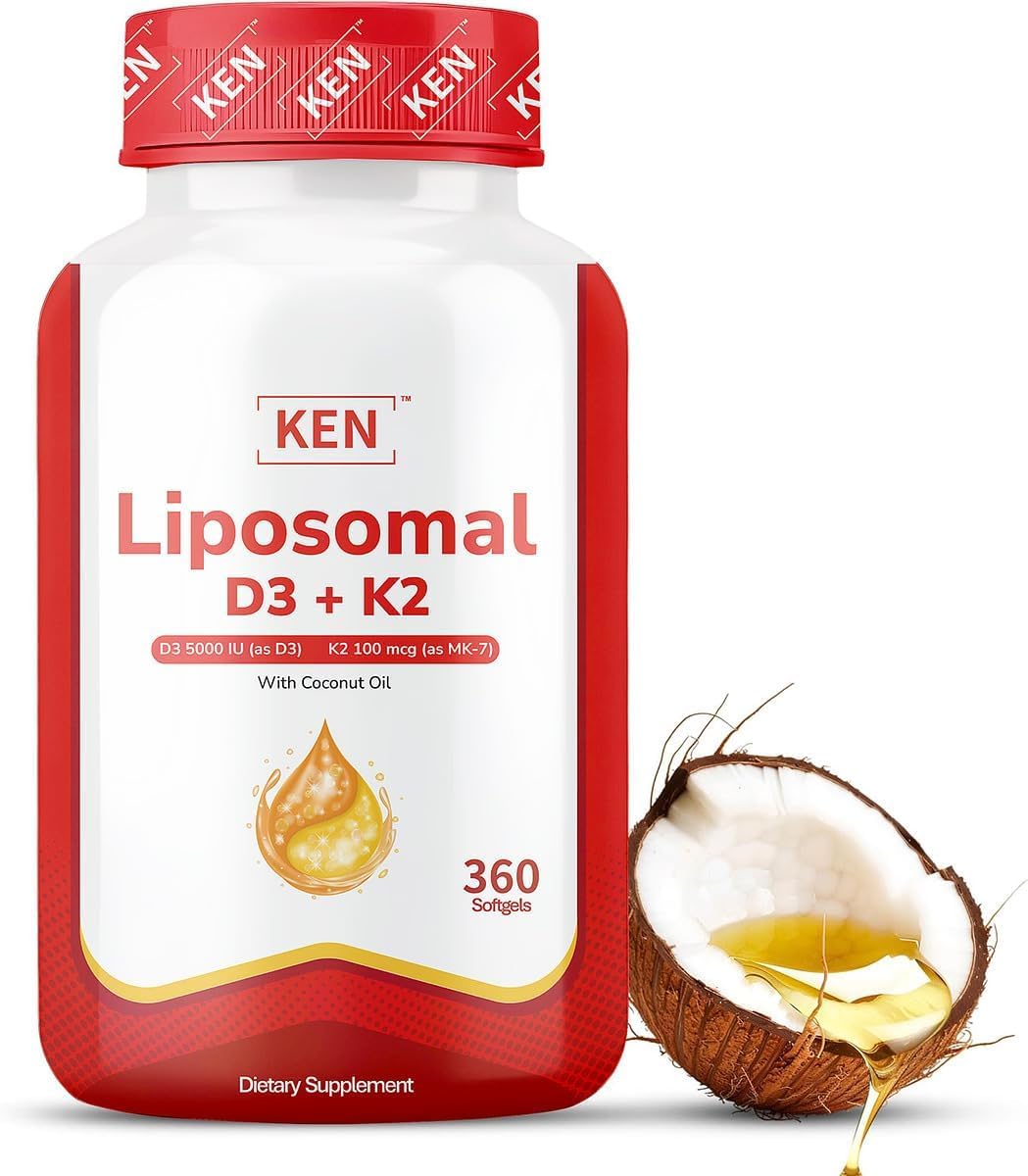 KEN Vitamin D3 & K2 softgels front view with packaging