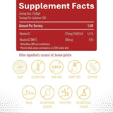 KEN Vitamin D3 & K2 softgels lifestyle scene with a glass of water