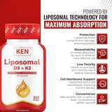 KEN Vitamin D3 & K2 softgels showing softgel texture