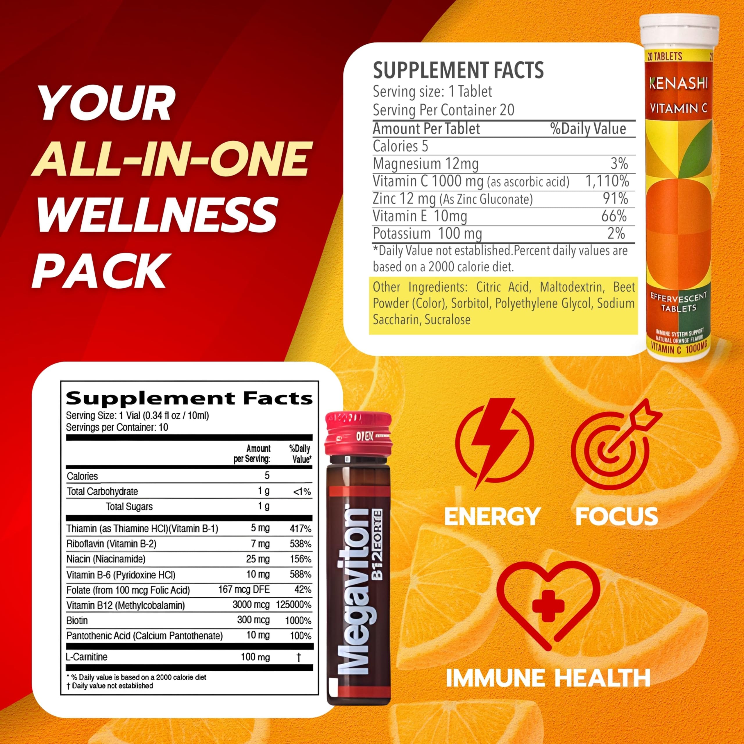 Kenashi Vitamin C + Zinc effervescent tablet dissolving in water