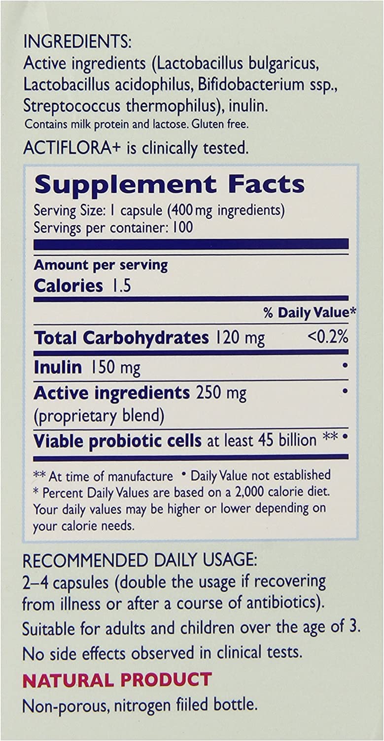 Kendy Actiflora+ Synbiotic Supplement with health-related items