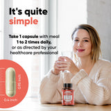 KeosPharma Cinnamon Supplement capsules on a wooden table