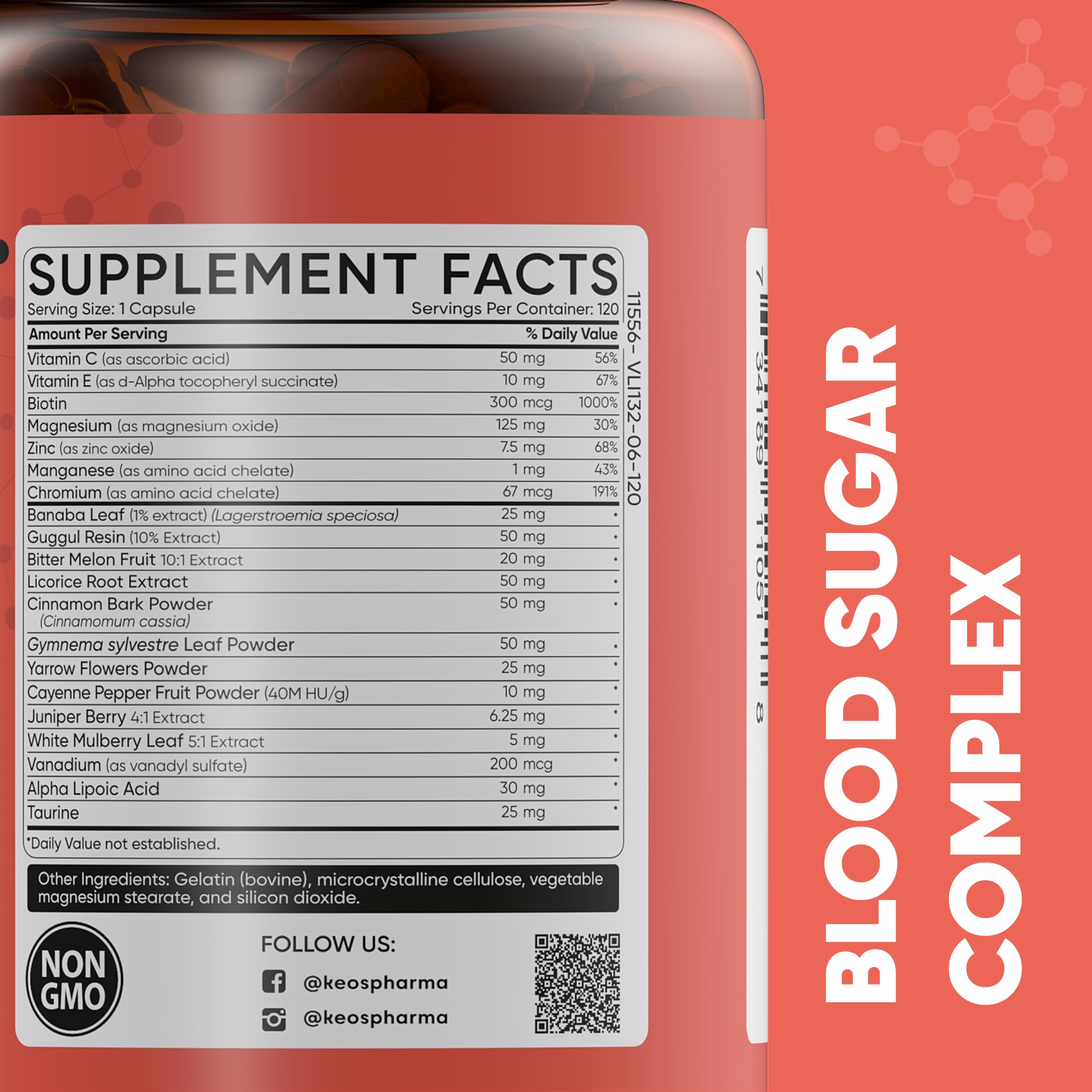 KeosPharma Cinnamon Supplement with a measuring spoon