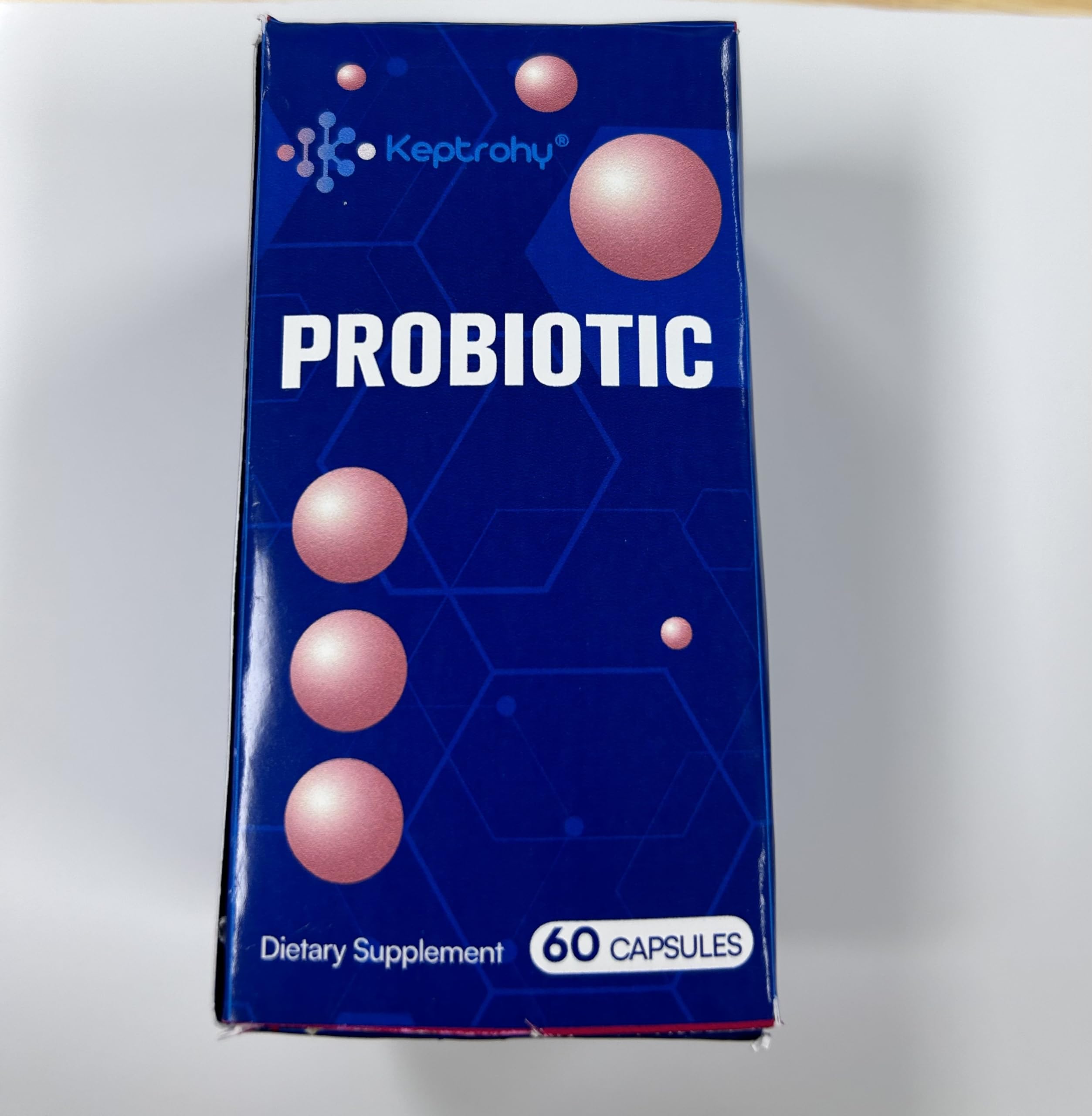 Keptrohy Probiotic Supplement packaging side view