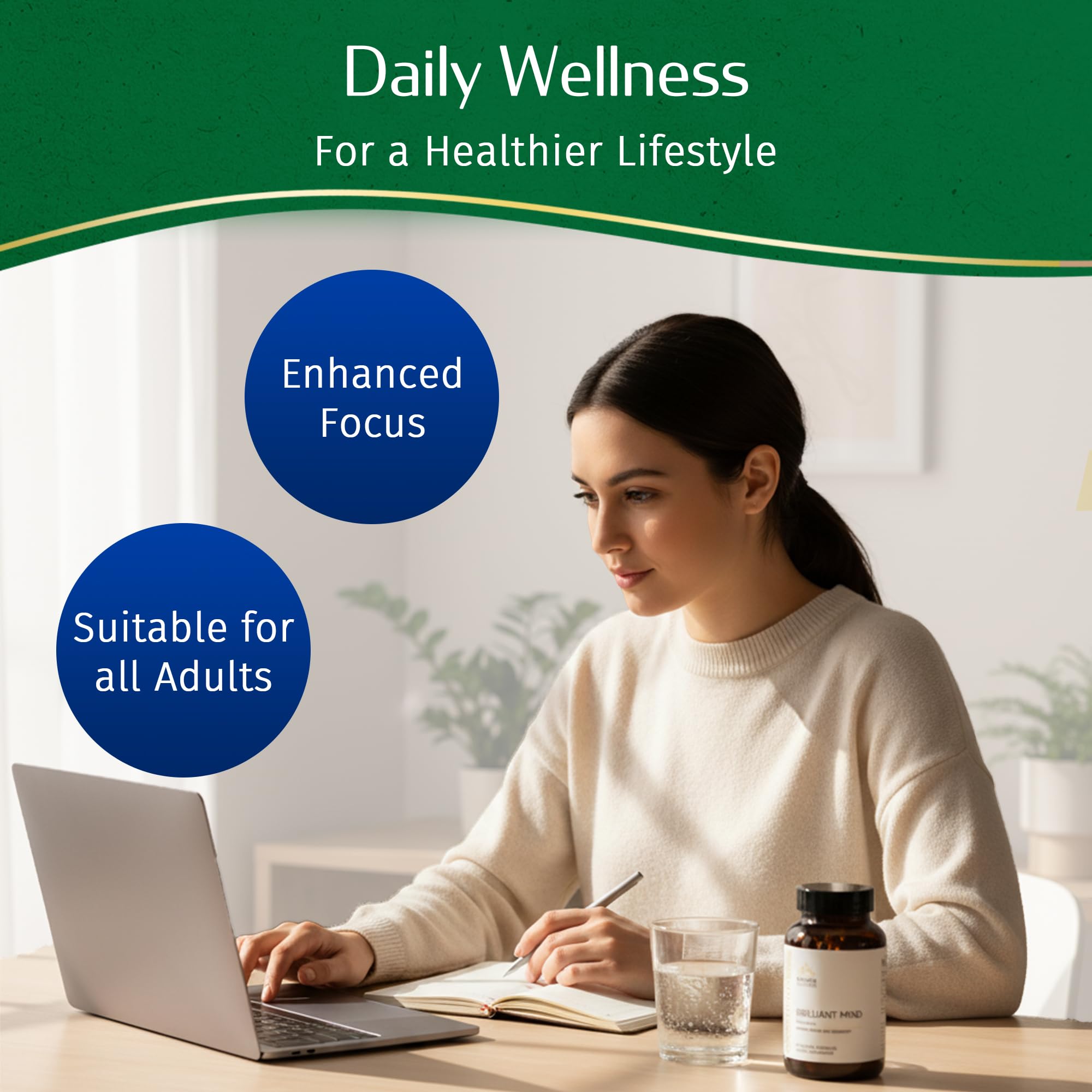 Kerala Ayurveda Brahmi Pearls Bacopa Monnieri capsules in a hand