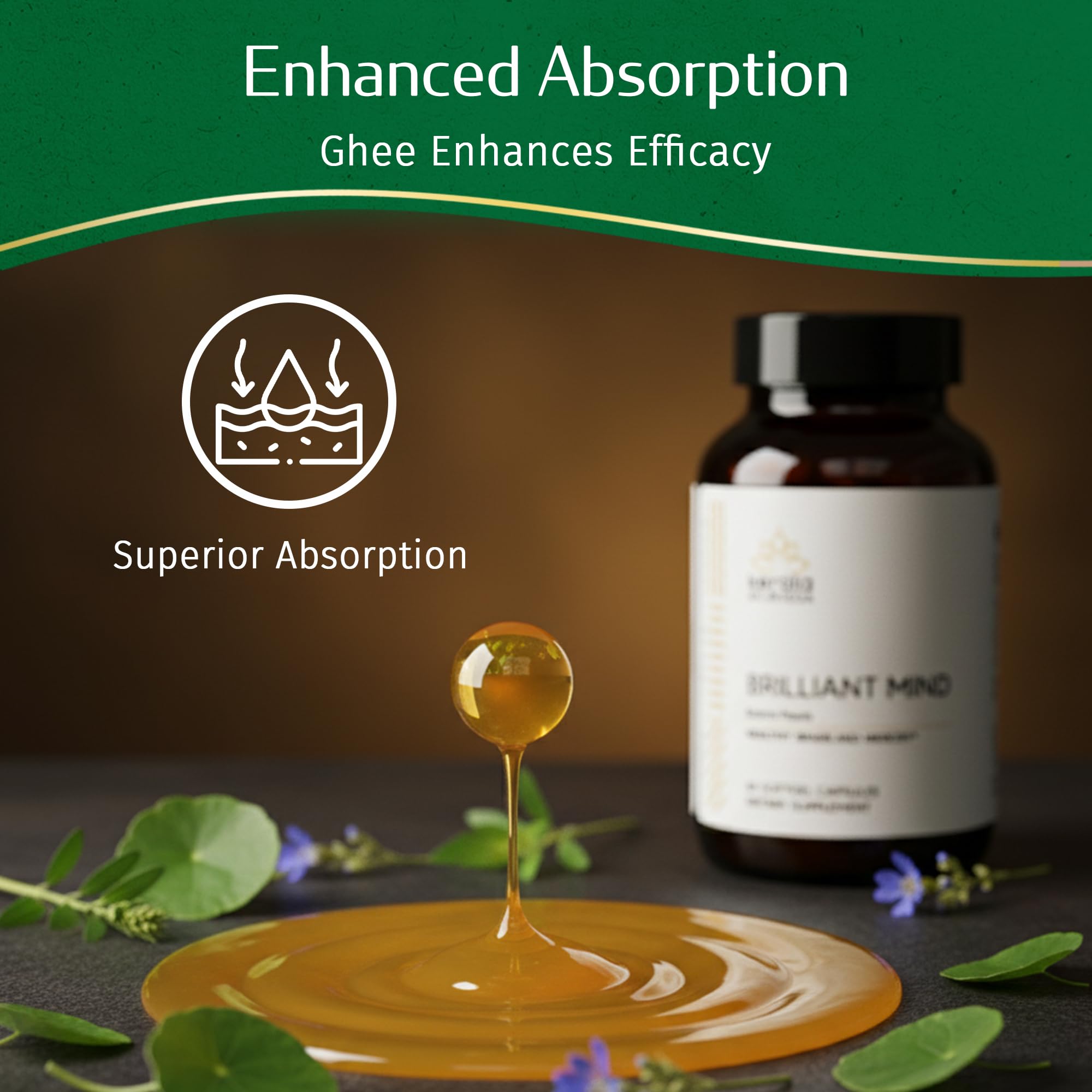 Kerala Ayurveda Brahmi Pearls Bacopa Monnieri capsules with Ayurvedic herbs