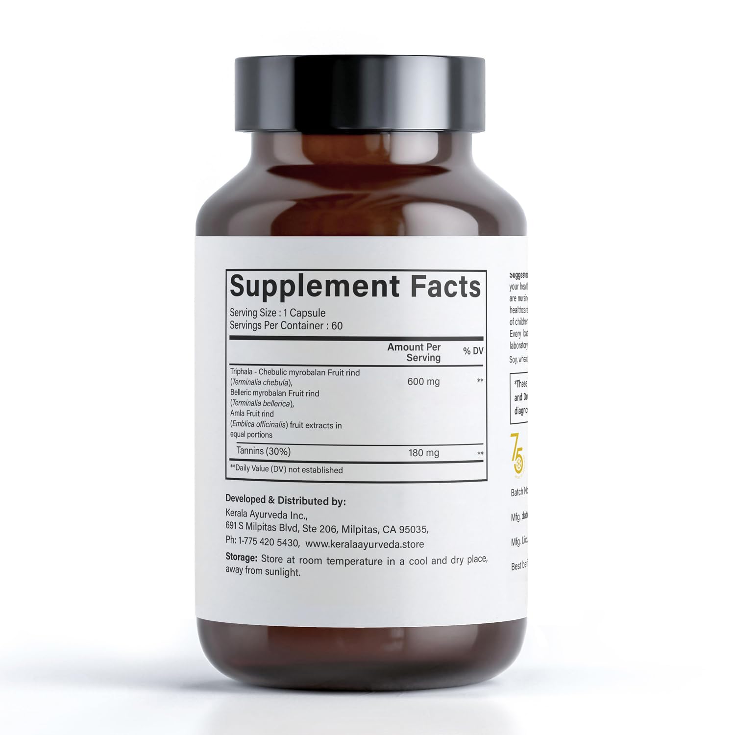 Kerala Ayurveda Triphala Capsules in a lifestyle setting