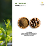 Kerala Ayurveda Triphala Capsules side view showing capsule details