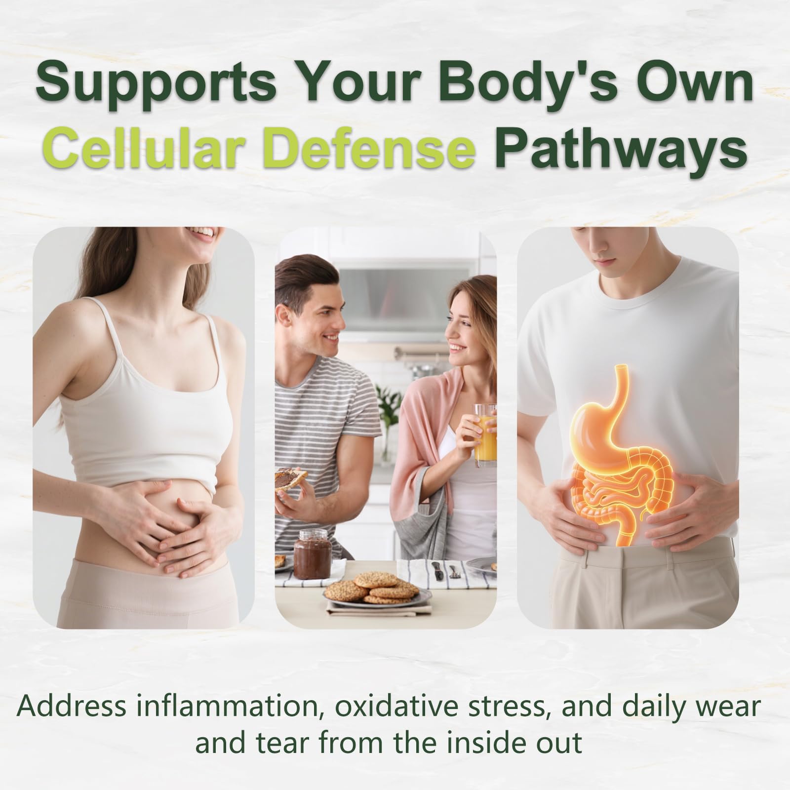 Keravive Hair Advanced Broccoli Sprout Formula capsules on a wooden surface