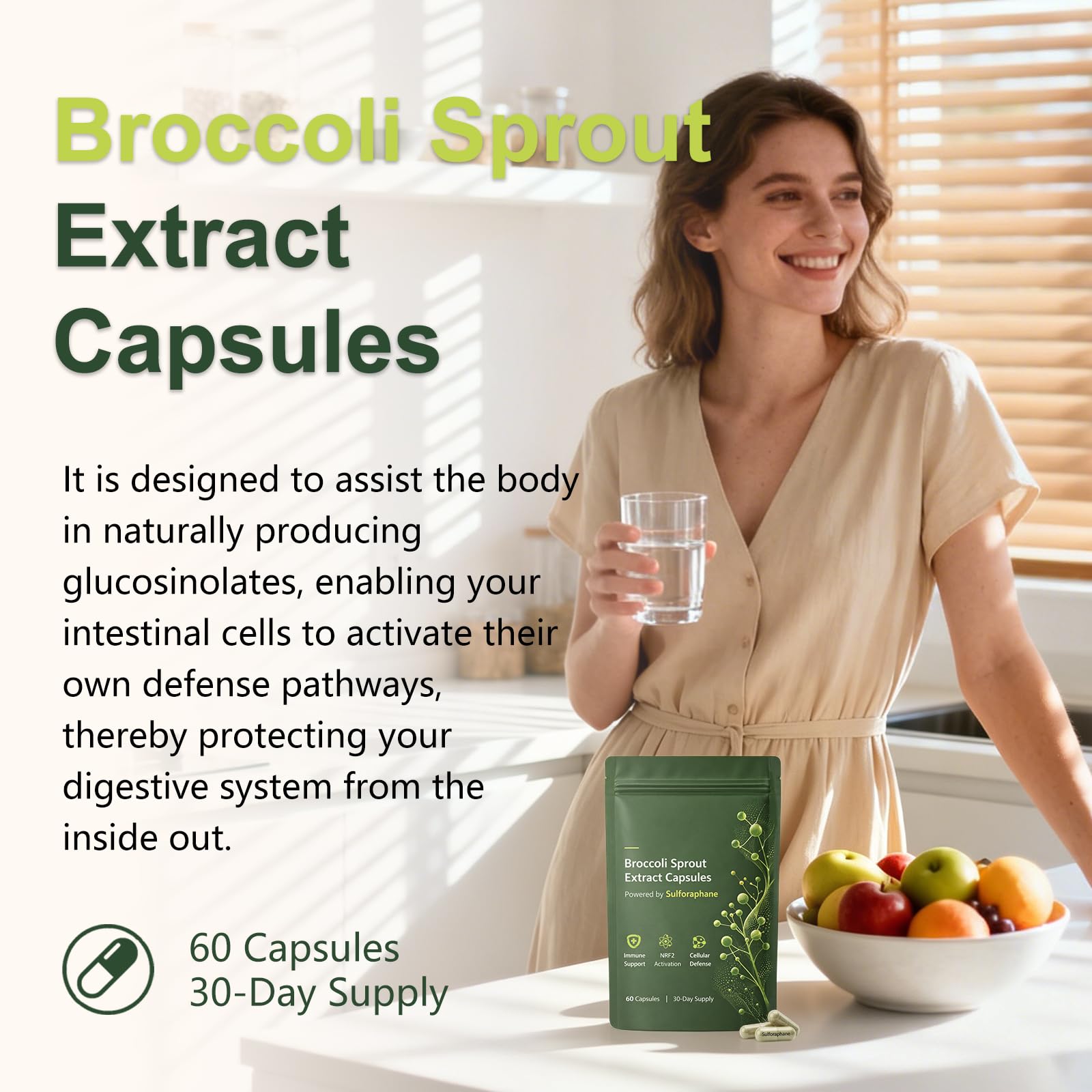 Keravive Hair Advanced Broccoli Sprout Formula packaging details