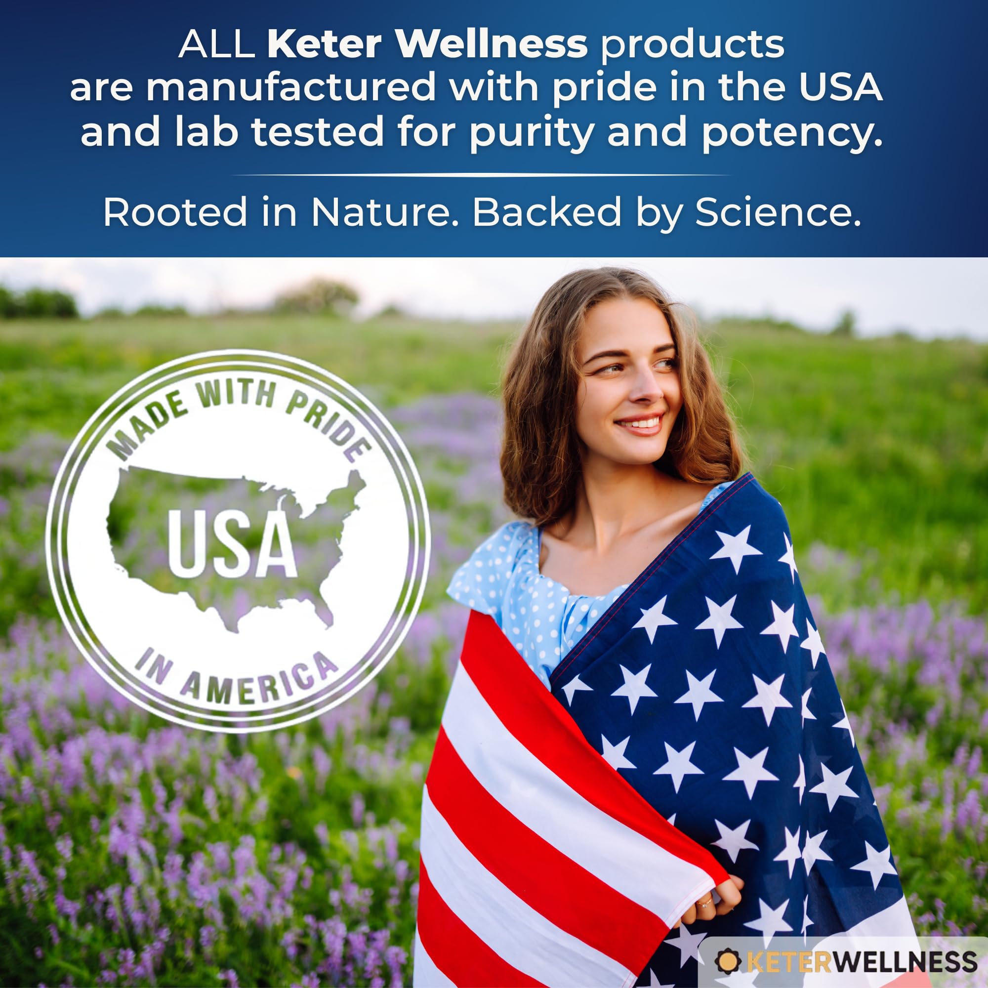 Keter Wellness Mucuna Pruriens 700mg capsules on a wooden table