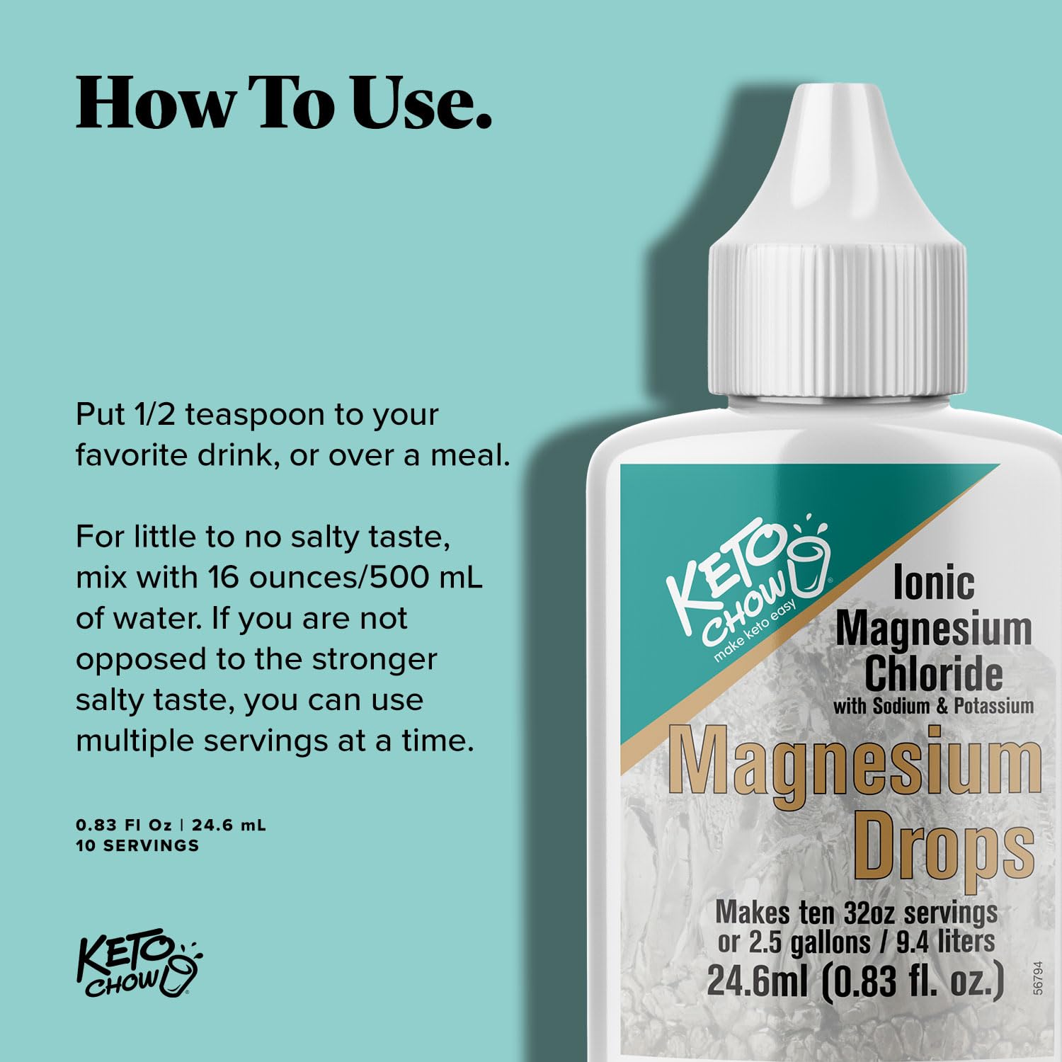 Keto Chow Magnesium Drops 200mg with lemon