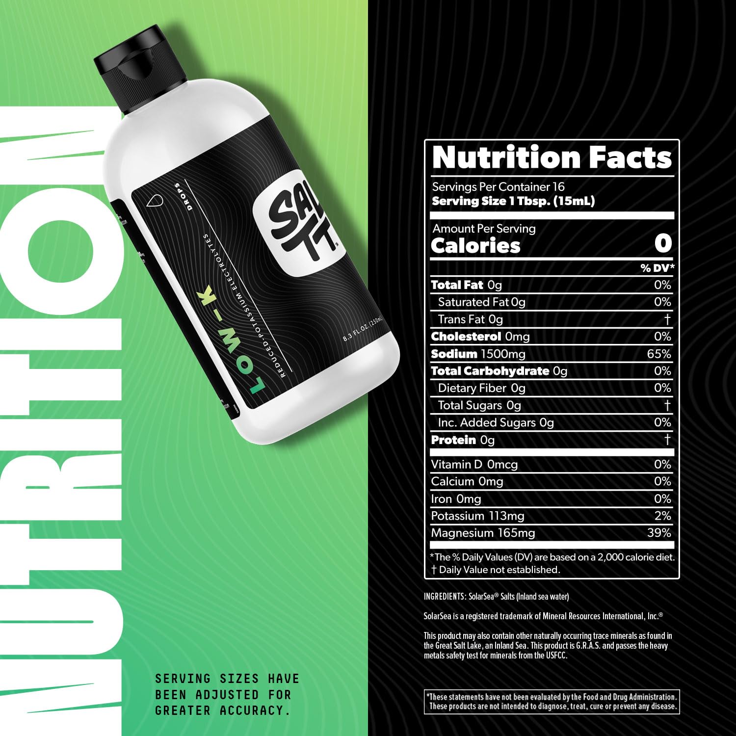 Keto Chow SALTT Low-K Fasting Drops with water glass