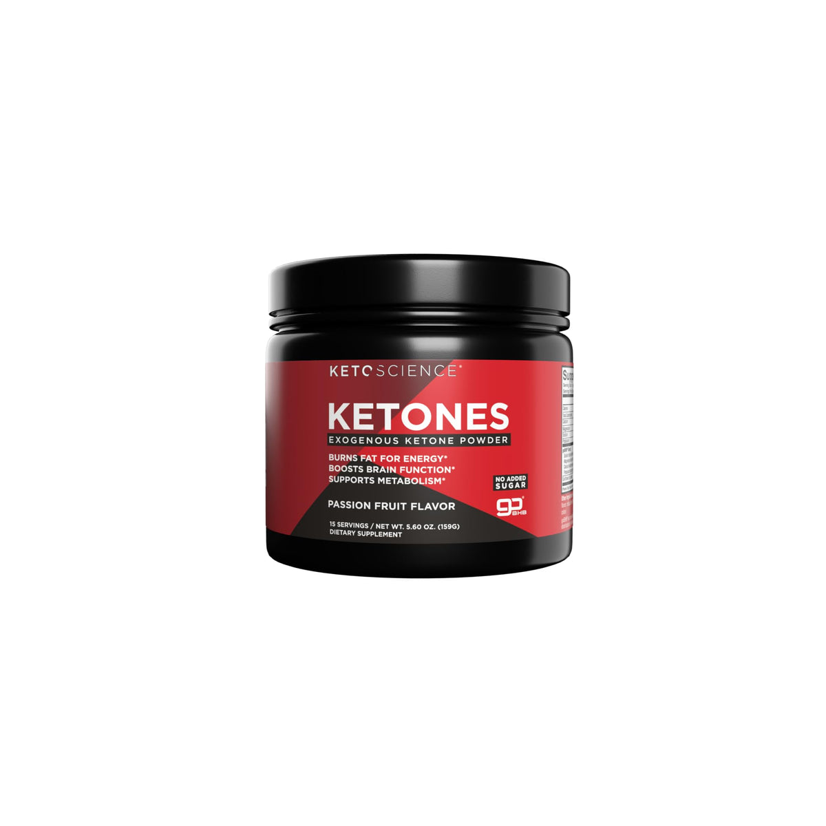 KETO SCIENCE Ketone Powder 159g front view with lemon flavour
