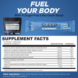 Keto Vitals Sleep Drink Electrolyte Powder Packets Elderberry opened packet