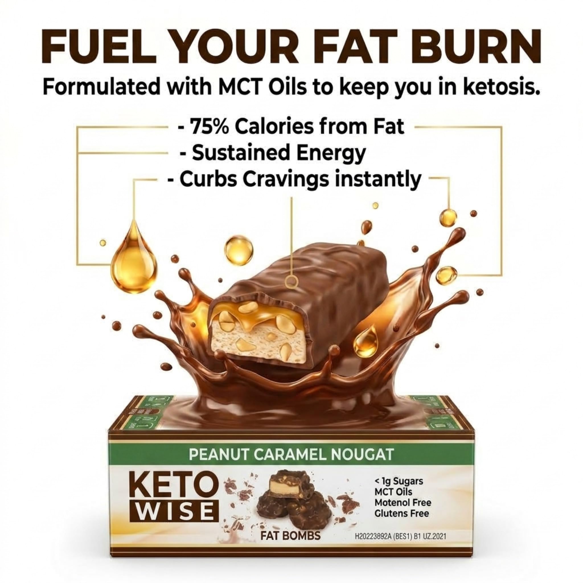 Keto Wise MCT Oil package displayed with ingredients list