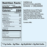 Ketologie Vanilla Keto Protein Shake scoop and powder