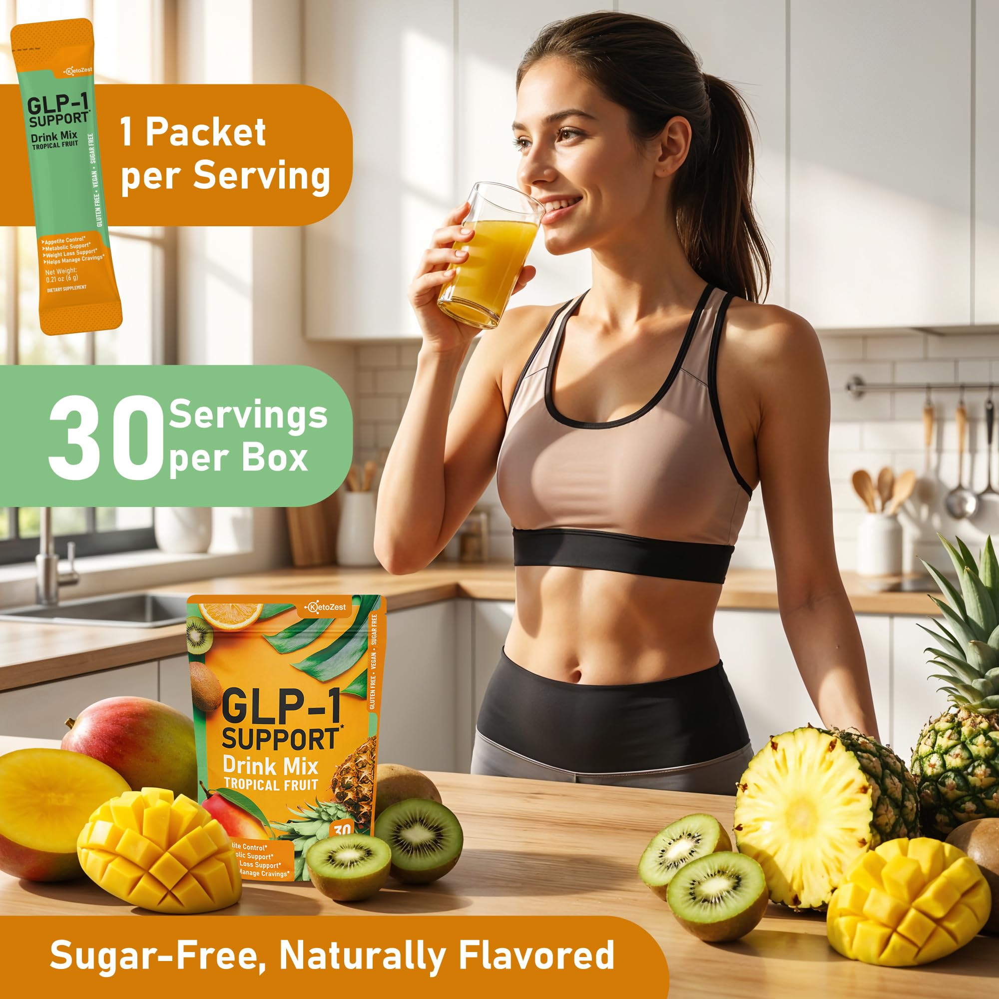 KetoZest GLP-1 Support Drink Mix ingredients list
