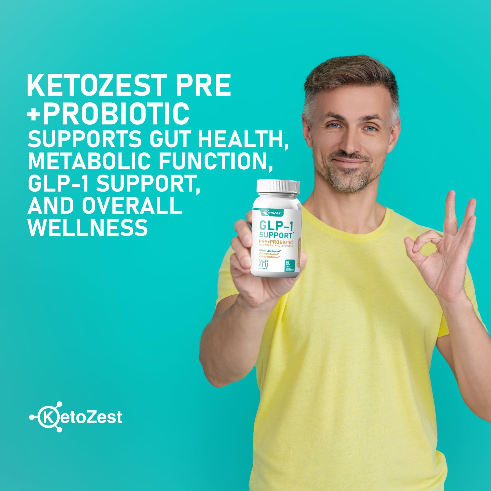 KetoZest GLP-1 Support Probiotic Supplement packaging