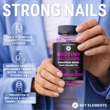 KEY ELEMENTS Biotin Gummies with ingredients list