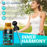 KEY ELEMENTS Liquid GABA Sleep Supplement bottle side view