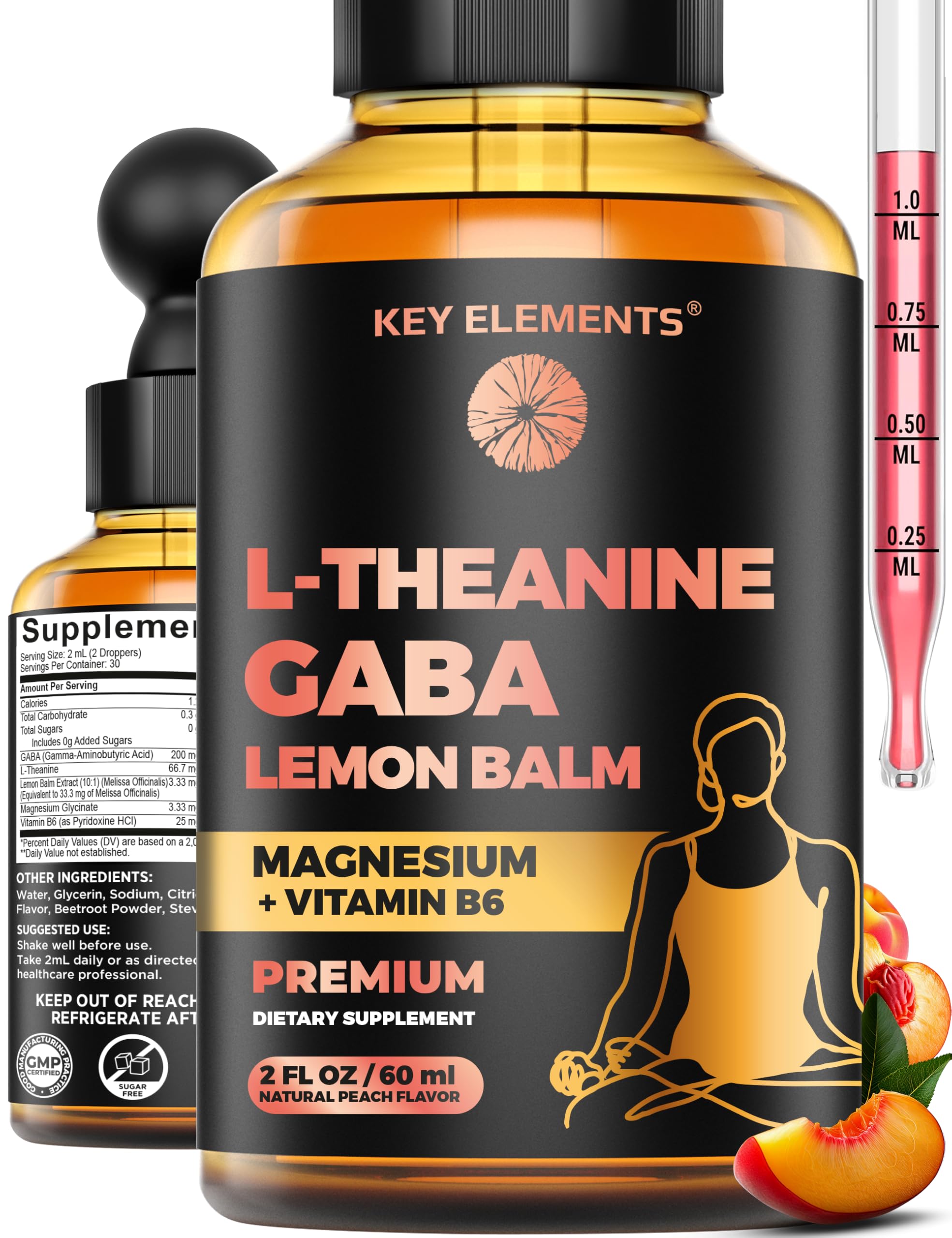 KEY ELEMENTS Liquid Sleep Supplement bottle front view