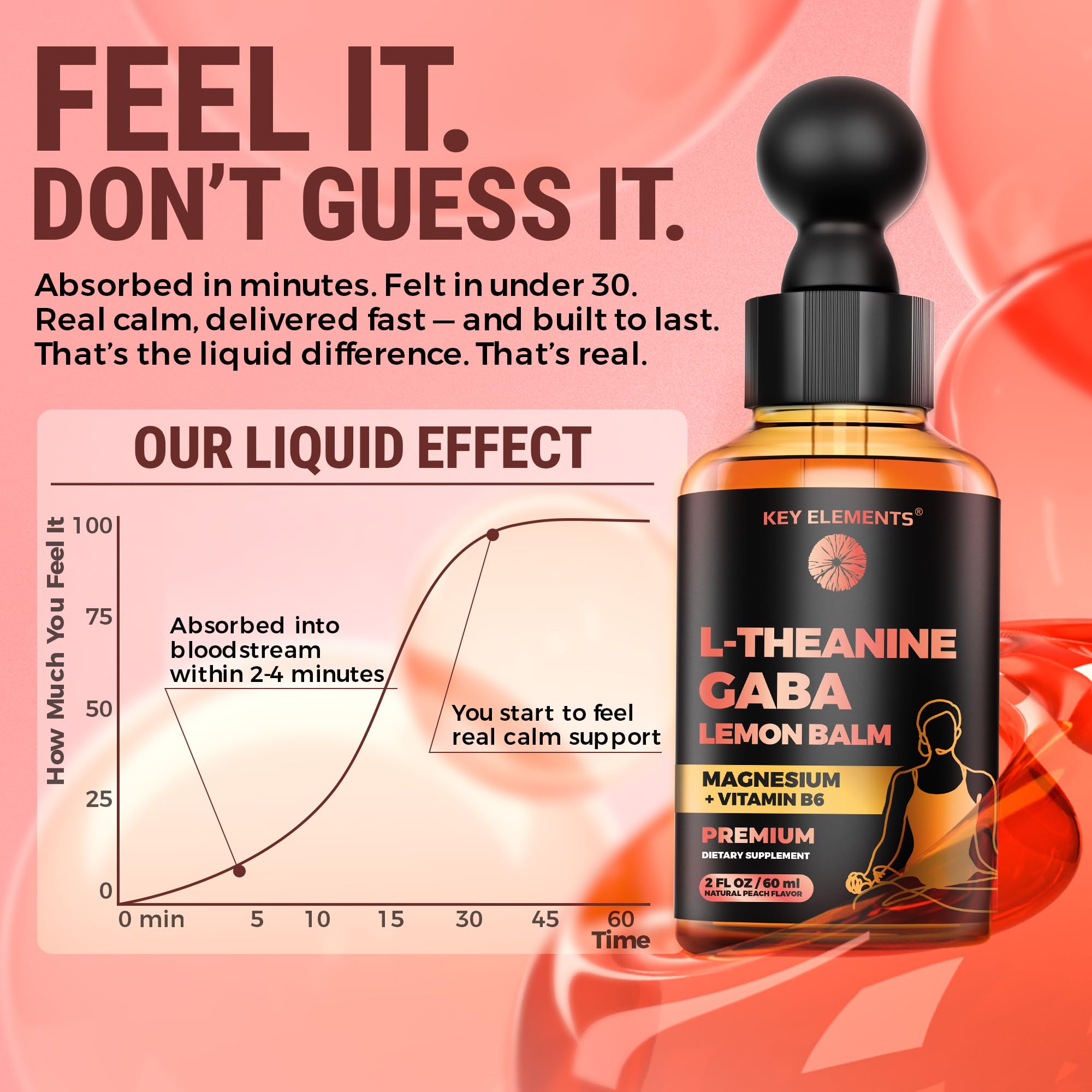 KEY ELEMENTS Liquid Sleep Supplement packaging dimensions