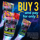KEY ELEMENTS Mushroom Gummies packaging showing ingredients