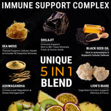KEY ELEMENTS Shilajit gummies on a wooden table