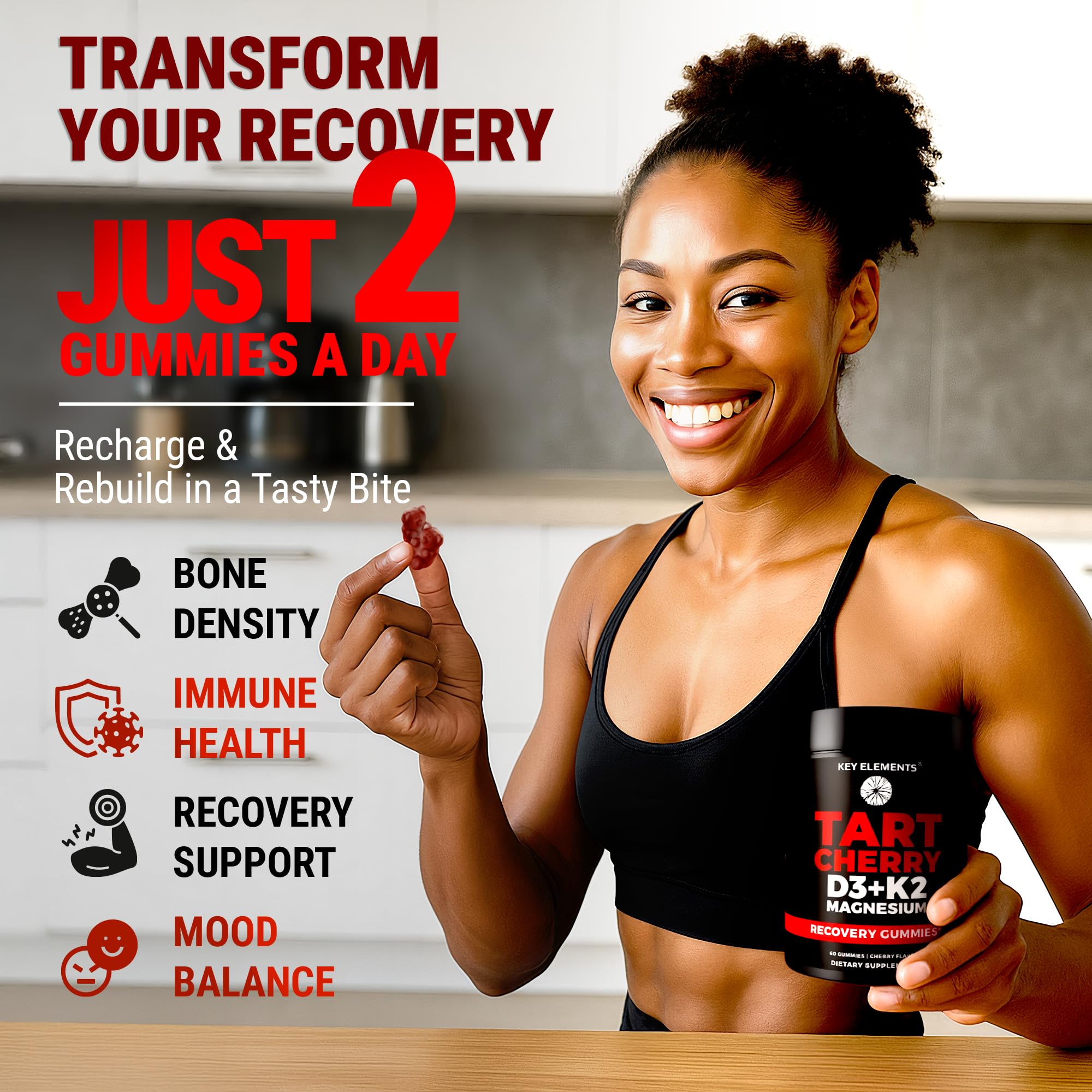 KEY ELEMENTS Tart Cherry use Gummies 240g lifestyle scene
