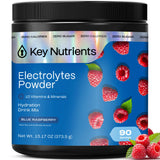KEY NUTRIENTS Blue Raspberry Electrolyte Powder front view