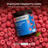 KEY NUTRIENTS Blue Raspberry Electrolyte Powder scoop